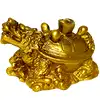 Testoasa dragon cu pepite, obiect feng shui pentru fertilitate si bunastarea familiei, statueta auriu
