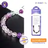 Set bratara Fluorina cu felicitare personalizata, piatra contra gandurilor negative, pietre semipretioase rotunde 6 mm