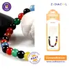 Set bratara Agata multicolor cu felicitare personalizata, talisman impotriva energiilor negative, pietre semipretioase rotunde 6 mm elastica