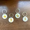 Zodia Fecioara breloc chei, pandantiv sidef alb, personalizat cu semn zodiacal, 30 mm