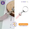 Breloc Cuartz roz, piatra iubirii necondiționate și puterii, 6 cm