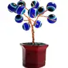 Copacei decorativi cu ochisori magici norocosi, popular numit ochiul lui Horus, amuleta de protectie energii negative, 7 cm albastru