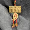 Amuleta Feng Shui Abac cu monede pentru succes scolar și noroc in afaceri, auriu snur rosu