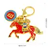 Breloc Cal de Vant Rosu amulete feng shui pentru cariera si succes, folosite si ca brelocuri auto, metal