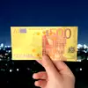 Bancnotă metalică 500 euro, amuletă pentru bani, polimer 15 cm
