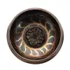 Bol Tibetan cantator batut manual set cu ciocanel lemn si ceremonial pentru casa si energizare, metal 9.5 cm