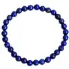 Set bratara Lapis lazuli felicitare personalizata, piatra protectie energii negative, elastica albastru