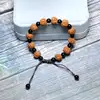 Brățara Rudraksha Agat Negru, pietre semiprețioase, reglabilă unisex negru