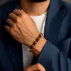 Brățara șnur Rudraksha Agat Negru