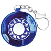 Breloc Suma de 10, amuletă feng shui de multiplicare noroc, metal solid de calitate albastru 12 cm