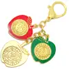 Breloc Treimea Merelor, amuletă feng shui împotriva conflictelor, metal solid multicolor 10.5 cm 