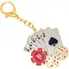 Breloc Chintă royală cu mantra de bogăție, amuletă pentru noroc și câștiguri, metal alb 10.5 cm