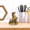 Cal in doua picioare pe val, statueta feng shui pentru victorie si depasirea obstacolelor, auriu