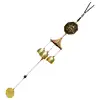 Clopoței de vânt din metal cu 2 pa kua, simbol Yin-Yang și Dragon, pagoda, 3 clopotei decorațiune elegantă pentru balcon sau grădină, cu sunet plăcut și relaxant, 45 cm