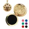 Yin Yang cu 8 diagrame, colier cu difuzor aromaterapie, talisman pentru armonie si echilibru, auriu