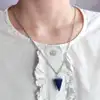 Pendul Lapis Lazuli, cu dublă funcționalitate de colier