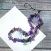 Charm pentru telefon piatra Ametist, brățară cristal natural mov