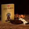 Conuri parfumate premium Yog Chakra, gama HEM profesional, suport metalic inclus, 10 conuri aromaterapie, aroma lemnoasă