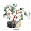Copacei decorativi Aventurin, piatra prosperitatii, copacel Feng Shui cu cristale pe suport din pietre semipretioase, 8 cm verde 