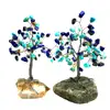 Copacei decorativi Lapis Lazuli si Turcoaze, pietre pentru echilibru si succes, suport piatra naturala handmade 15 cm cristal albastru