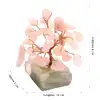 Copacei decorativi Cuart Roz, piatra iubirii pure, copacel Feng Shui cristale pe suport pietre semipretioase, 8 cm