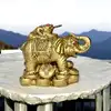 Elefant cu broasca in spate, remediu pentru bani, statueta mare 9 cm