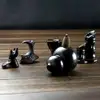 Fântâna Wu Lou, simbol feng shui de sănătate, suport de aromaterapie cu 2 conuri parfumate backflow, ceramică negru