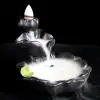 Fantana fum backflow floare, suport ardere conuri, fantana de camera ceramica negru