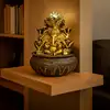 Fântână interior Ganesha, simbol de noroc și protecție, cu led