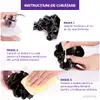Fantana fum Floare, suport 2 conuri fumigene parfumate si betisoare, ceramica negru