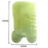 Instrument de masaj din jad natural, Gua Sha îngrijire completă pentru tot corpul, 90 mm verde