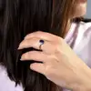 Inel Ametist, piatra fericirii 8 mm oval mov ajustabil