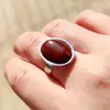 Inel Carneol, piatră a succesului și a energiei pozitive, oval roșu 2 cm
