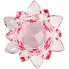 Lotus roz, decoratiune cristal k9 tip nufar, obiect feng shui pentru armonie si echilibru, 8 cm