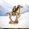 Maimuta pe cal cu piersica, obiect feng shui pentru promovare rapida in cariera si  succes in afaceri, statueta auriu