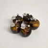 Mar cristal Ochi de Tigru, piatra semipretioasa, crenguta cu strasuri 4 cm, maro