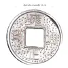 Set 24 monede argintii chinezesti 15mm, amuleta feng shui pentru prosperitate si bani, metal