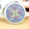 Oglindă de buzunar cu Mandala, dublă multicolor, 7 cm