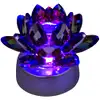 Lotus mullticolor cristal cu suport lumini