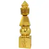 Pagoda 5 elemente, obiect feng shui cu rol puternic de protectie ghinion, metal auriu rezistent 15 cm