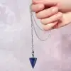 Pendul Lapis Lazuli, cu dublă funcționalitate de colier