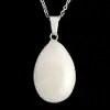 Pandantiv Selenit, piatra vindecătoare a relațiilor, cristal natural oval 25 mm