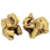 Set 6 elefanti norocosi, decoratiuni feng shui casa pentru dragoste si noroc, auriu
