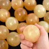 Sfera Citrin, piatra de generare energie, sfere de cristal 5-6 cm suport lemn inclus