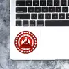 Sticker Buddha Vairocana, protecție împotriva bolilor și suferințelor, roșu 5cm