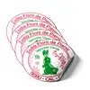 Sticker Iepure Verde, floarea de dragoste pentru Tigru, Cal si Caine, 5 cm