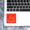 Sticker Trei Gardieni, amuletă feng shui de protecție împotriva celor trei ucideri, autocolant roșu 5 cm