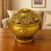 Vasul abundentei feng shui cu monede pepite