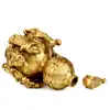 Wu lou cu 8 nemuritori, obiect feng shui pentru sanatate si indeplinirea dorintelor, statueta auriu 20 cm