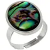 Inel Mother of Pearl, piatra calmării sufletului, nacru oval si rotund reglabil